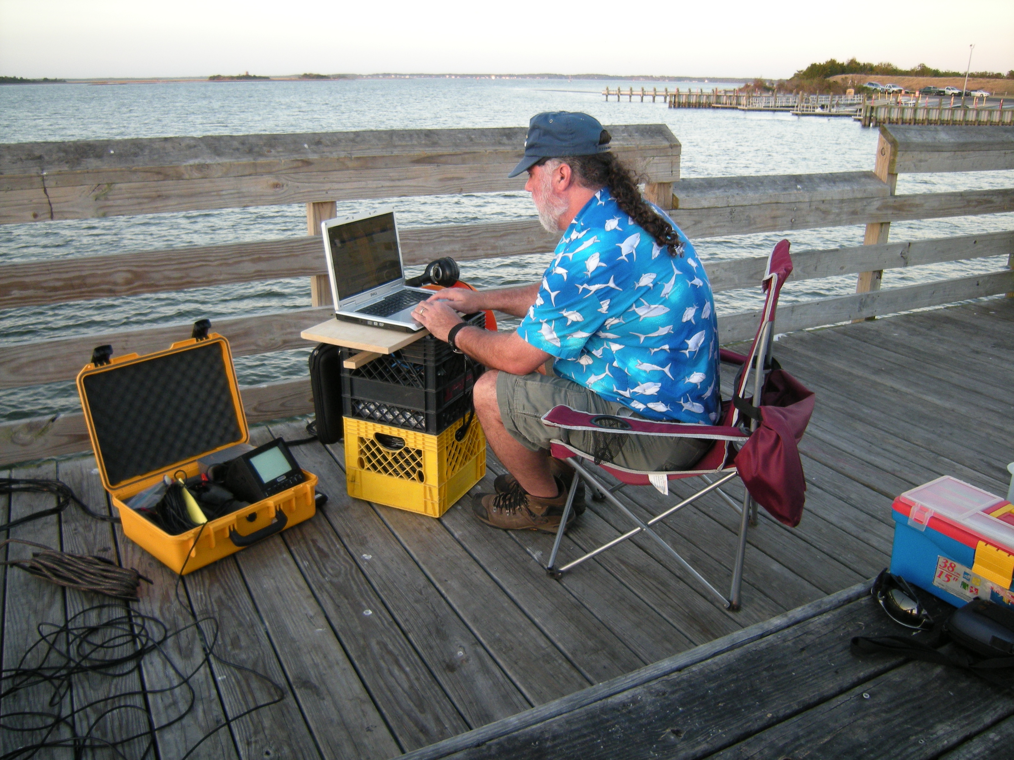 Rountree recording sounds in Beaufort, NC